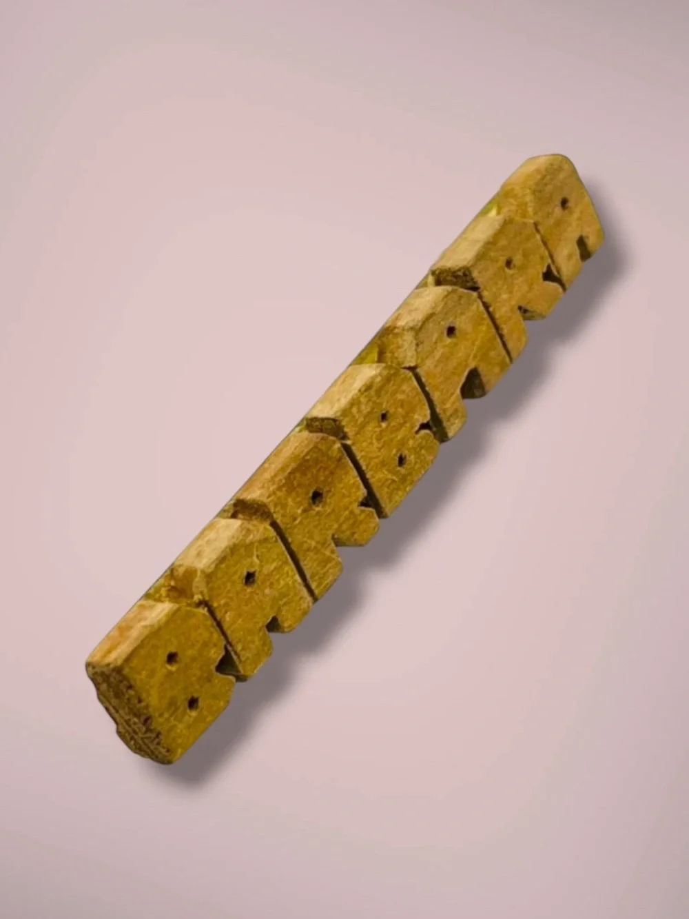 Vintage Wood BARBARA Name Brooch With C Clasp Handcrafted Nice Gift